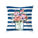 Ljojo LOVE USA Patriotic Letters Decorative Cushion Cover - Cartoon Style Home Decor Pillowcase