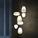Ljojo Milky Glass Cocoon Pendant Light - Elegant Lighting Fixture for Various Spaces
