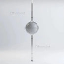 Modern Chrome Metal Floor Lamp with Acrylic Ball | White Yellow Standing Light for Living Room by Ljojo