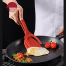 Ljojo 2-in-1 Egg Steak Spatula Clamp, Nylon Kitchen Flip Cooking Spatula