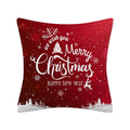 Ljojo Merry Christmas Print Sofa Cushion Decoration Pillowcase