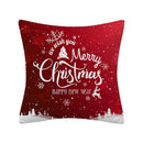 Ljojo Merry Christmas Print Sofa Cushion Decoration Pillowcase