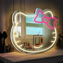 Animal Shape Neon Sign Mirror USB Powered Adjustable Makeup Mirror for Girls Room by Ljojo