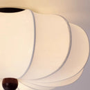 Medieval Style Pumpkin Cloth Bedroom Ceiling Lamp Retro Solid Wood Living Dining Room Decor Lights Ljojo