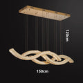 Ljojo Luxury Crystal Chandelier: Elegant Dining Room Pendant Lamp Sparkling Indoor Lighting