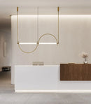 Ljojo Minimalist Tea Room Pendant Light - Nordi Creative Half Circular Arc Study Lamp