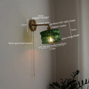Ljojo LED Copper Glass Wall Light Fixture Retro Style Mirror Bar Lamp
