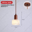 Modern Stone Pendant Light Terrazzo Travertine Calacatta Hanging Lamp Ljojo