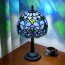Blue Baroque Design Stained Glass Table Lamp for Living Room by Ljojo