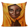 African Nation Women Portrait Pillow Cover for Home Decor by Ljojo
