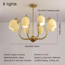 French Vintage Chandelier Hanging Light Pendant Lamp for Living Room Dining Bedroom by Ljojo.