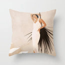 Ljojo Mid Century Geometry Abstract Pillow Case for Home Sofa Decor
