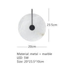 Ljojo Marble Circular Wall Lamp Nordic Minimalist LED Lights