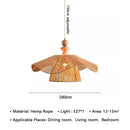 Wabi Sabi Style Hemp Rope Pendant Lamp for Homestay with Ljojo