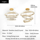 Crystal LED Chandelier with Remote Control for Villa Staircase | Ljojo Luxurious Hollow Design