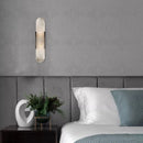 Ljojo Marble Wall Sconce Light Modern Nordic Bedroom Lighting Brushed Brass Clear Glass