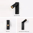 Ljojo LED Wall Lamp Sconce with Switch Black Bronze Creative USB for Bedroom