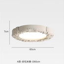 Gypsum Plaster Chandelier LED White Resin French Court Hanging Lamp by Ljojo