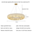 American K9 Crystal E14 LED Pendant Light | Modern Iron Hanging Lamp by Ljojo