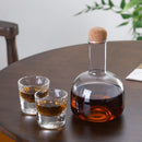 Ljojo 20oz Clear Glass Wine Decanter Bottle Coffee Holder Cork Household Decor