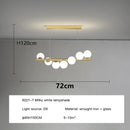 Modern Long Ceiling Chandelier Glass Balls G9 LED Pendant Light for Dining Room by Ljojo.