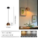 Industrial Minimalist Art Walnut Wood Clip LED Pendant Lights Chandelier for Home Decoration by Ljojo