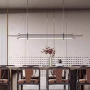 Ljojo New Chinese Style Minimalist Tea Table with Long Pendant Lights & Bar Counter