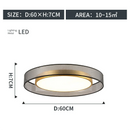 LED Ceiling Light All Copper Modern Living Room Nordic Round Bedroom Decor Ljojo