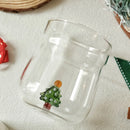 Ljojo 3D Christmas Theme Glass Mug 450ml - Ideal Gift for Girls, Kids, and Lovers