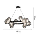 Glass Ball Chandelier Dimmable Modern Home Decor for Living Room by Ljojo