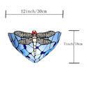 12 Inch Tiffany Dragonfly Glass Wall Lamp for Living Room - Mediterranean Style Wall Lighting by Ljojo