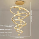 Ljojo Luxury Crystal Pendant Chandelier for Modern Stairs, Dimmable Globe Design
