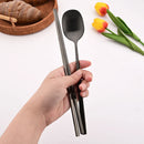 Ljojo 12Pcs Luxury Korean Stainless Steel Tableware Set