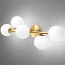 Ljojo 5-Head G9 Indoor Wall Light in Black Gold for Bathroom Mirror Vanity