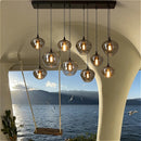 Modern LED Pendant Light Glass Chandelier for Living Room & Bedroom by Ljojo