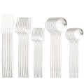 Ljojo 30-Piece Gold Stainless Steel Cutlery Set - Matte Flatware Silverware Kit