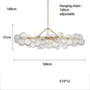 Glass Ball LED Chandelier for Living Room Modern Creative Home Decor by Ljojo