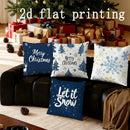 Ljojo Merry Christmas & Let it Snow Pillow Covers for Sofa, Bedroom, Car