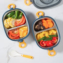 Ljojo 3-Layer Insulated Lunch Box - Leakproof & Microwavable Student Bento Box