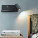 Ljojo LED Wall Lamp with USB & Wireless Charging, 5W GU10 Bulb, Nordic Sconce