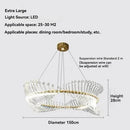 Nordic Modern Luxury Circle Chandelier Lighting Fixture for Bedroom Dining Living Room by Ljojo