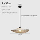 Japanese Style Fabric Pendant Lights Hand Knitted E27 Hanging Lamp for Bedroom - Ljojo