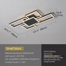 Ljojo LED Chandelier for Living Room Nordic Ceiling Light Modern Square Fixture