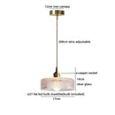 Ljojo Luxury Ceramic LED Pendant Lamp in Antique Brass Iron Finish