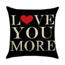 Ljojo Linen Pillowcase 45*45cm for Household Sofa Decor - Love Letter Series