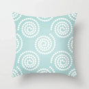 Ljojo Mint Green Geometric Print Lumbar Pillowcase