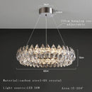 Large Chrome Crystal Chandelier Lighting for Living Room - Ljojo