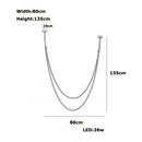 2025 Trendy DIY Flexible Leather Belt Dimmable LED Chandelier by Ljojo for Living Room