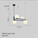 Nordic Glass Ball LED Chandelier for Dining Room | Elegant Pendant Lights Luminaires by Ljojo