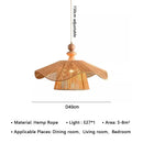 Wabi Sabi Style Hemp Rope Pendant Lamp for Homestay with Ljojo